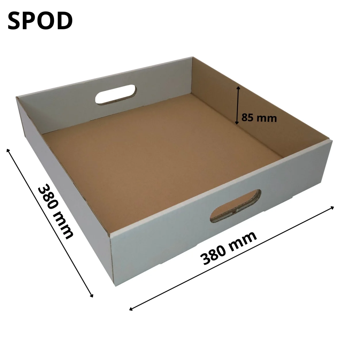 Cukrárenská krabica 380 x 380 x 85 - SPODOK / Gastro obaly+Prepravky