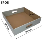 Cukrárenská krabica 390 x 390 x 90 - KOMPLET / Gastro obaly+Prepravky