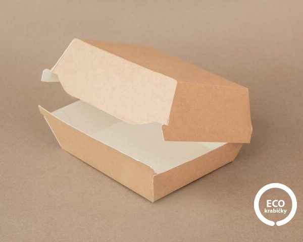 Krabička papierová na hamburger, 14x17x7cm