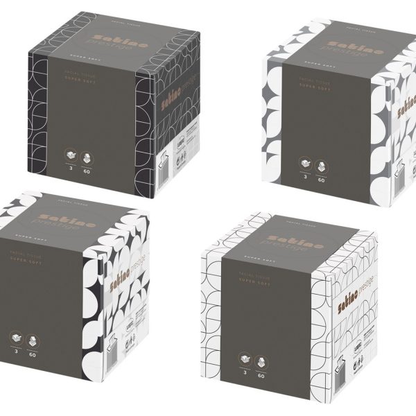 Satino kozmetické vreckovky Cube