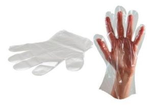 Rukavice jednorázové mikroténové L
