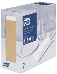 Tork natural kapsička na príbory s bielou servítkou