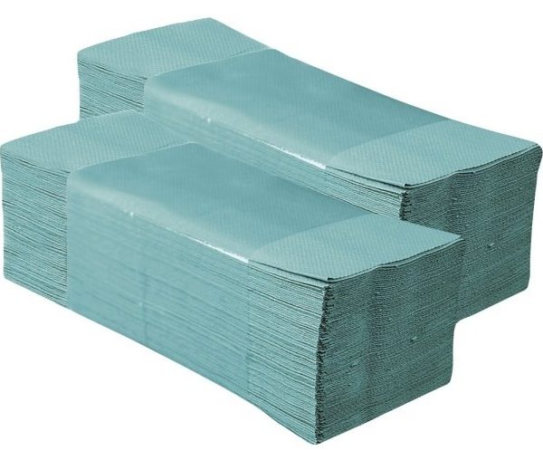 Skladané utierky V-Fold zelené