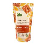 Ponuka - Cena - Predaj BIO naturell krémové mydlo HONEY & MILK   - náhradná náplň 460ml