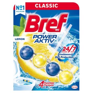 Ponuka - Cena - Predaj BREF wc blok  Power Aktiv Lemon 50 g