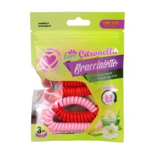 Ponuka - Cena - Predaj Citronella - repelentný náramok červený 3ks 