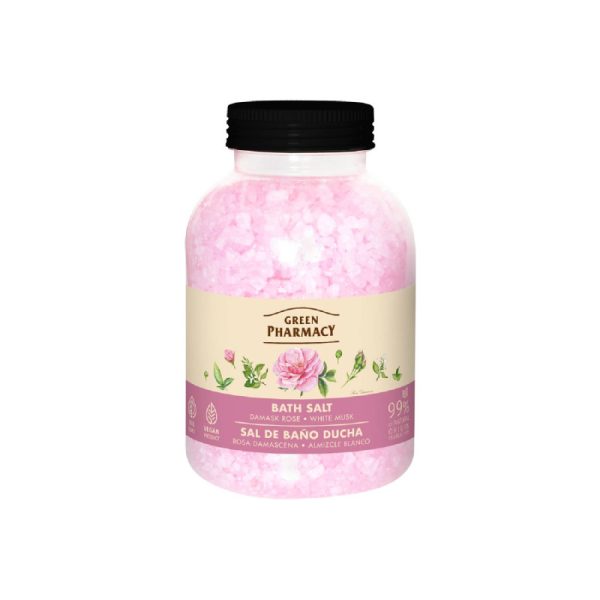 Ponuka - Cena - Predaj Green Pharmacy Soľ do kúpeľa 1000 g - Damask rose & White musk