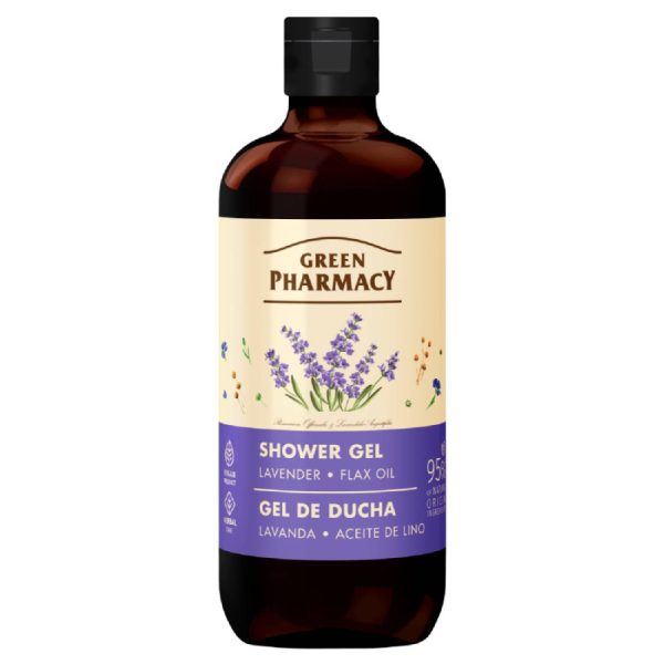 Ponuka - Cena - Predaj Green Pharmacy sprchový gél z levandule a ľanového oleja 500ml