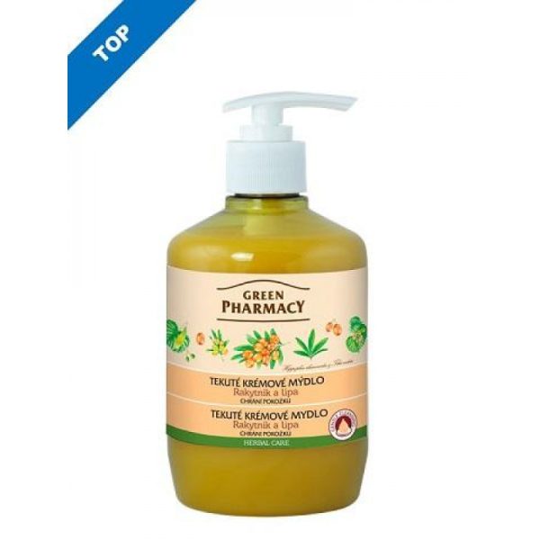 Ponuka - Cena - Predaj Green Pharmacy tekuté krémové mydlo - chráni pokožku 460 ml - Rakytník a lipa
