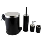 Ponuka - Cena - Predaj Kúpeľňová sada 4-dielna čierna