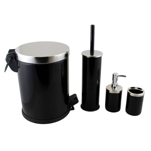 Ponuka - Cena - Predaj Kúpeľňová sada 4-dielna čierna