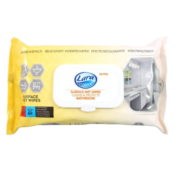Ponuka - Cena - Predaj Lara Hygiene vlhčené utierky na kúpeľne - 50ks