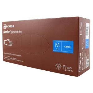 Ponuka - Cena - Predaj Latexové rukavice MERCATOR COMFORT nepúdrované M 100ks 