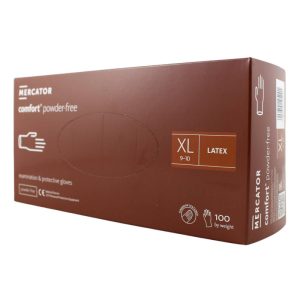 Ponuka - Cena - Predaj Latexové rukavice MERCATOR COMFORT nepúdrované XL 100ks 