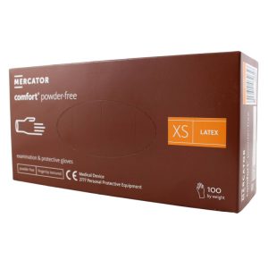 Ponuka - Cena - Predaj Latexové rukavice MERCATOR COMFORT nepúdrované XS 100ks 