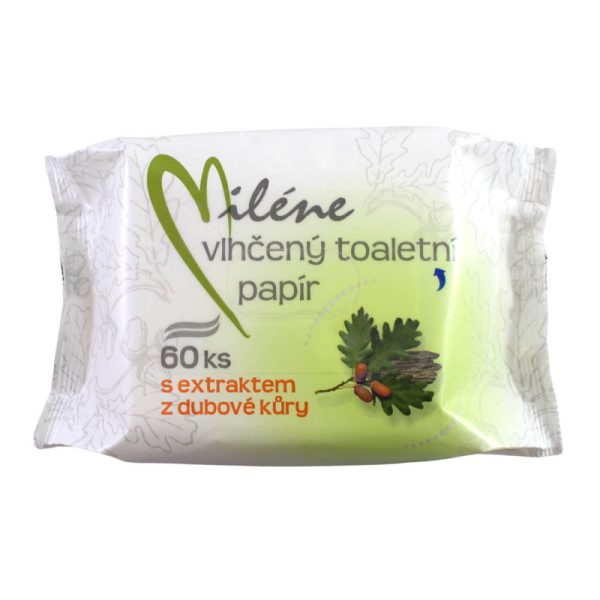 Ponuka - Cena - Predaj Miléne vlhčený toaletný papier z extraktom z dubovej kôry 60ks