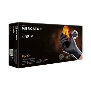 Ponuka - Cena - Predaj Nitrilové ochranné rukavice čierne Mercator gogrip PRO – XXL 50ks