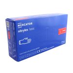 Ponuka - Cena - Predaj Nitrilové rukavice jednorázové MERCATOR nitrylex basic - tmavo modré L 100ks
