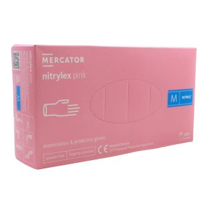 Ponuka - Cena - Predaj Nitrilové rukavice jednorázové MERCATOR nitrylex - ružové M 100ks