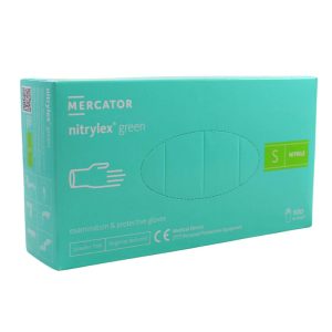 Ponuka - Cena - Predaj Nitrilové rukavice jednorázové MERCATOR nitrylex - zelené S 100ks