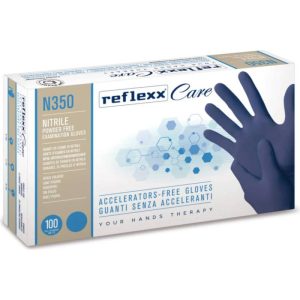 Ponuka - Cena - Predaj Nitrilové rukavice jednorázové REFLEXX N350 modré XS