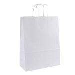 Ponuka - Cena - Predaj Papierová taška biela s papierovým motúzom 250x150x290cm - 50ks