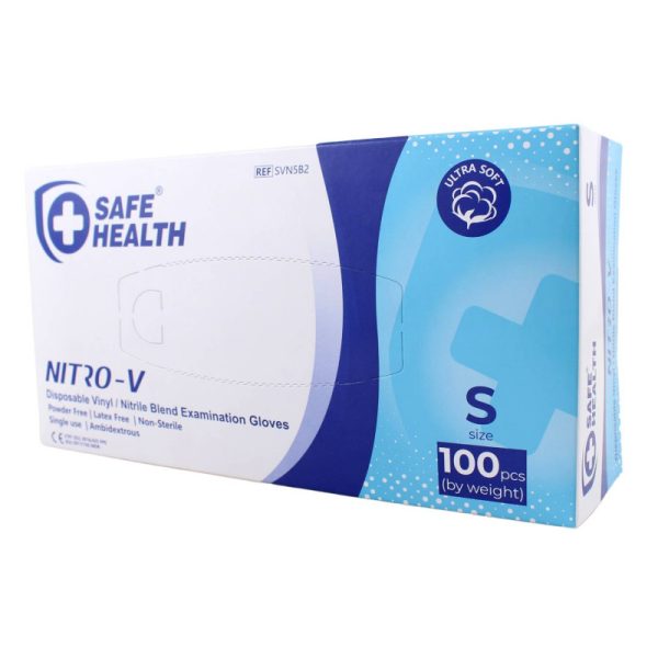 Ponuka - Cena - Predaj Rukavice SAFE HEALTH vinyl/nitril-hybrid S/100ks modré