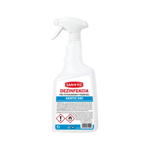 Ponuka - Cena - Predaj SANITIZ S80 dezinfekcia pre potravinársky priemysel 1l