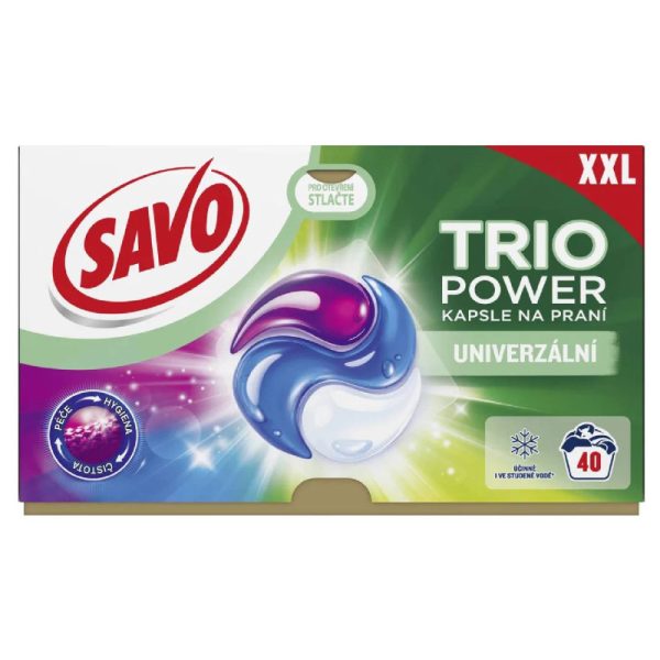 Ponuka - Cena - Predaj SAVO Trio Power Universal kapsule na pranie 40 ks