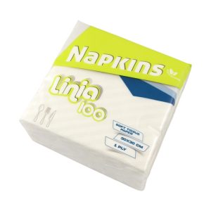 Ponuka - Cena - Predaj Servítky biele 1vrst. Linia 100 30x30cm