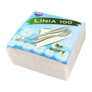 Ponuka - Cena - Predaj Servítky biele 1vrst. Línia 100  33x33cm