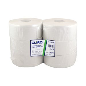 Ponuka - Cena - Predaj Toaletný papier CLIRO JUMBO Ø 21CM 2vrst.200m  6ks