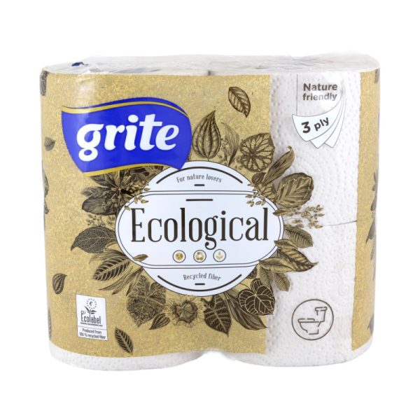 Ponuka - Cena - Predaj Toaletný papier Grite 3vrst. Ecological 4 ks