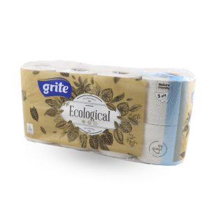 Ponuka - Cena - Predaj Toaletný papier Grite Ecological 3vrst. 8 ks