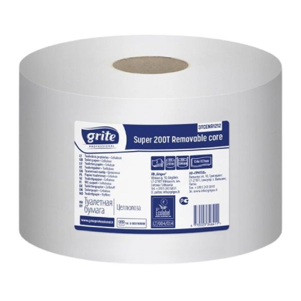 Ponuka - Cena - Predaj Toaletný papier  JUMBO 190 -GRITE Super 200m centerfeed professional 12ks