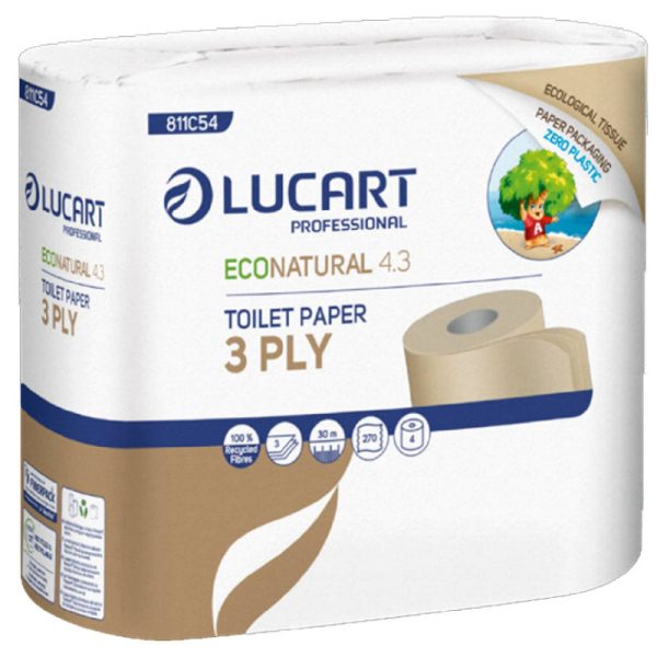 Ponuka - Cena - Predaj Toaletný papier LUCART  ECO NATURAL PREMIUM – 4ks