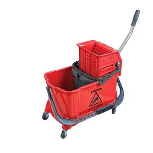 Ponuka - Cena - Predaj Upratovací vozík KENTUCKY PROFI červený 24 L + 8L žmýkač