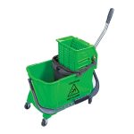 Ponuka - Cena - Predaj Upratovací vozík KENTUCKY PROFI zelený 24 L + 8L žmýkač