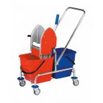 Ponuka - Cena - Predaj Upratovací vozík chrom. konštrukcia CLAROL 2 x 17l vedrá