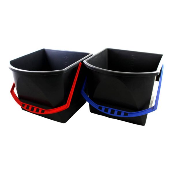 Ponuka - Cena - Predaj Vedro čierne 16L - modre a červené rozlíšenie ručky