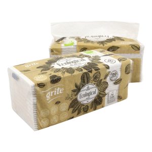 Ponuka - Cena - Predaj ZZ papierové utierky GRITE ECOLOGICAL 2vrst.  150ks