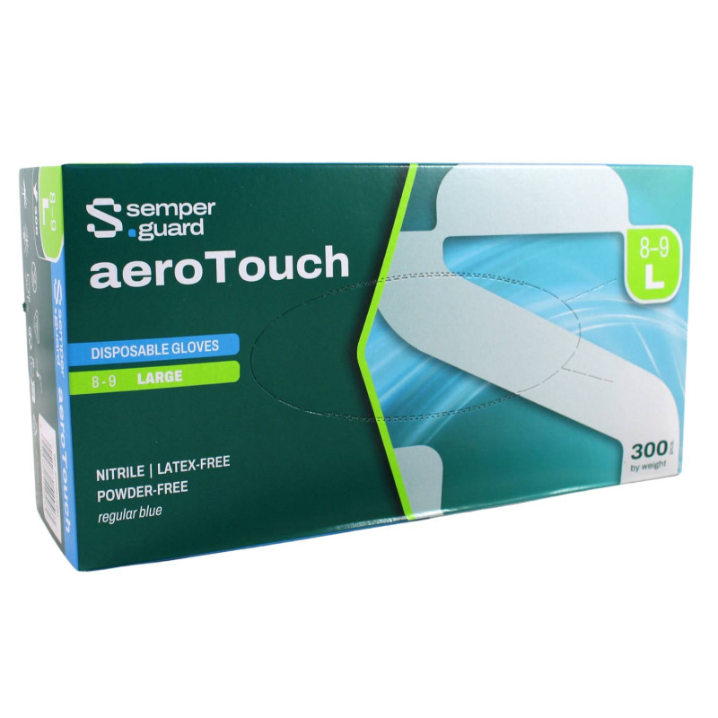 Nitrilové rukavice jednorázové Semperguard aeroTouch - modré L 300ks Ponuka - Cena - Predaj Nitrilové rukavice jednorázové Semperguard aeroTouch - modré L 300ks