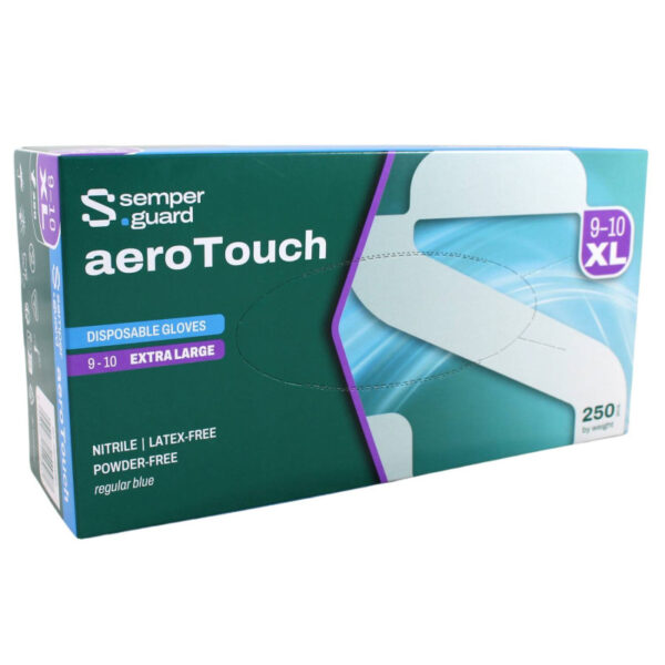 Ponuka - Cena - Predaj Nitrilové rukavice jednorázové Semperguard aeroTouch - modré XL 250ks