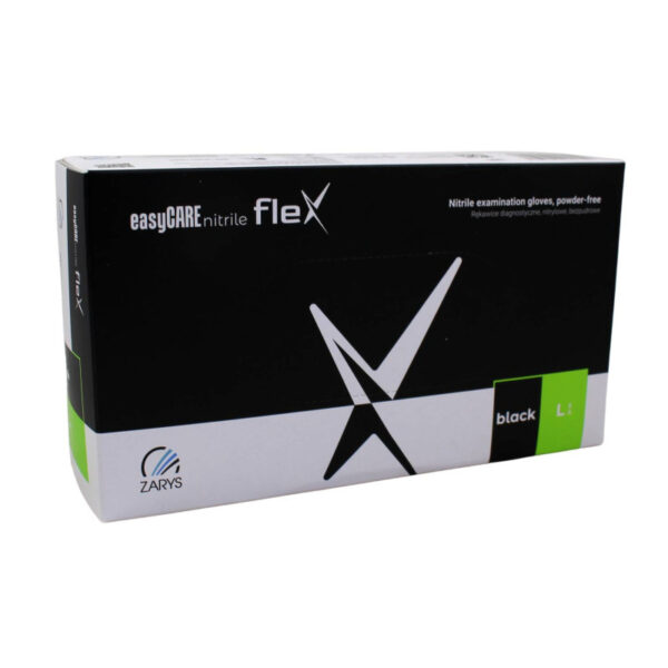 Ponuka - Cena - Predaj Nitrilové rukavice jednorázové easyCARE FLEX – čierne L 100ks