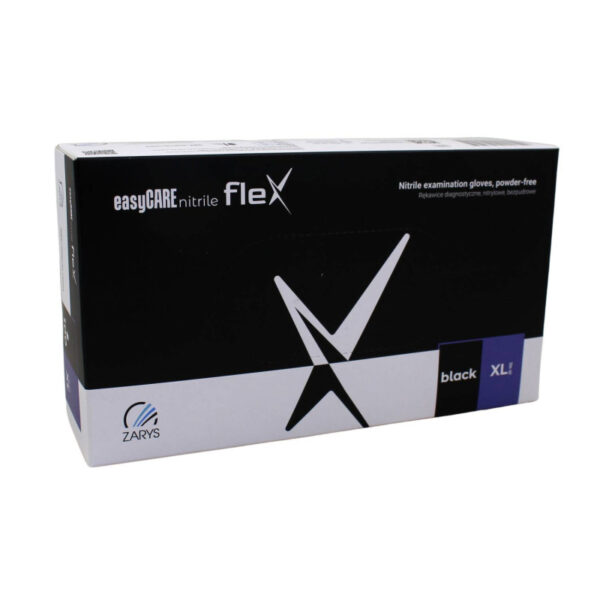 Ponuka - Cena - Predaj Nitrilové rukavice jednorázové easyCARE FLEX – čierne XL 100ks