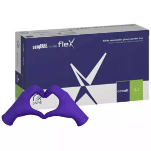 Ponuka - Cena - Predaj Nitrilové rukavice jednorázové easyCARE FLEX – kobaltová L 100ks