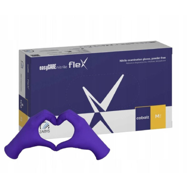 Ponuka - Cena - Predaj Nitrilové rukavice jednorázové easyCARE FLEX – kobaltová M 100ks