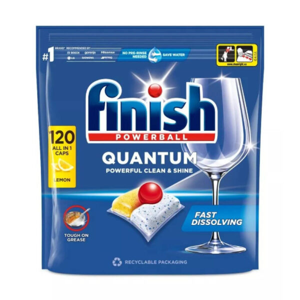 Ponuka - Cena - Predaj Finish Quantum All In One Lemon kapsule do umývačky riadu 120 ks