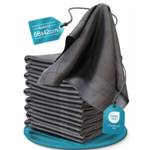 Ponuka - Cena - Predaj Kuchynská utierka na riad z mikrovlákna šedá – 10 ks