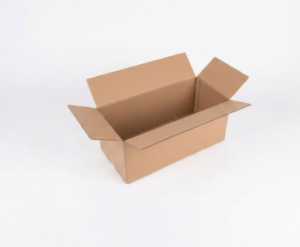 Otvorená hnedá kartónová krabica